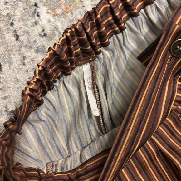 Free People Adele Striped Wide Leg Satin Pants - Picture 8 of 10